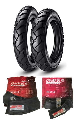 Par Pneu E Câmaras 120/80-18 E 90/90-18 Bunker Titan Cg Fan