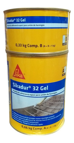 Sikadur 32 Gel Adhesivo Epoxi Hormigon Mortero Gris 5 Kg Mm