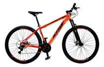 Comprar Bicicleta Bike Aro 29 Krw Mountain Bike Câmbio Shimano Tz 21 Velocidades Freio A Disco Amortecedor Suspensão Dianteira sh21 Cor:Laranja\u002FPreto Tamanho Quadro:19