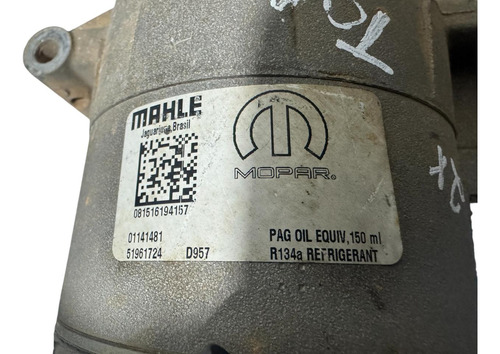 Compressor Ar Condicionado Toro Flex 1.8 2017/19 (51961724) (Usado)