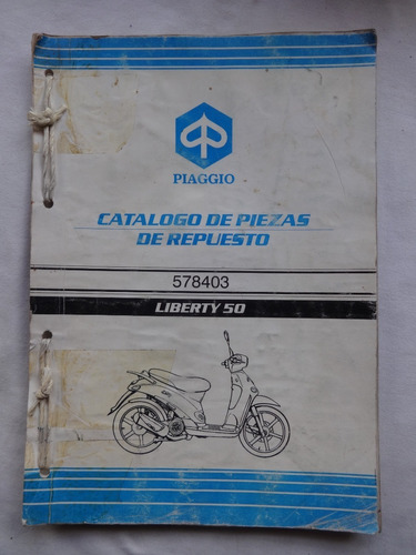 Manual Despiece Moto Piaggio Liberty 50 1997 Vespa Catalogo