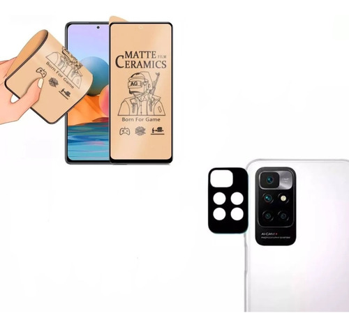 Mica Cerámica Mate + Mica 3d De Cámara Para Xiaomi Redmi 10