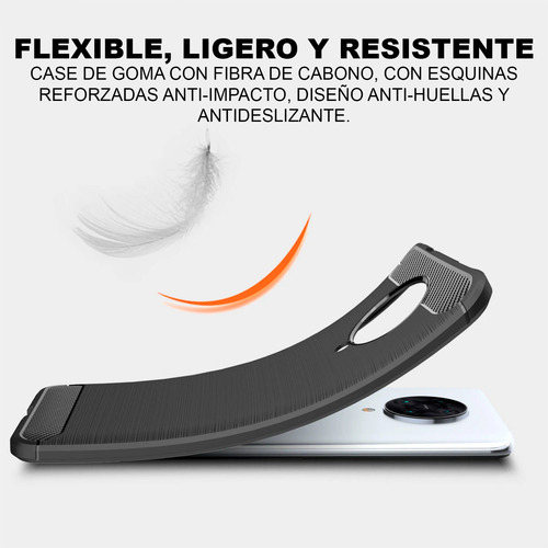 Case Funda Silicona Fibra De Carbono Sony Xperia 10 Ii