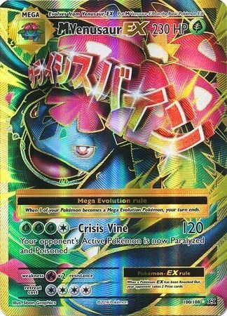 Mega Venusaur Ex 100/108 Full Art Ultra Raro Pokemon Tcg