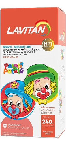 Suplemento Vitamínico Líquido Kids Patati Patatá Sabor Laranja 240ml Lavitan