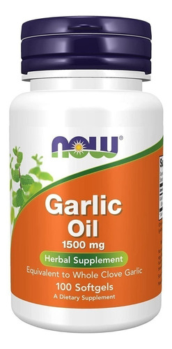 Garlic Oil 1500mg - 100ct - Aceite De Ajo - Now -