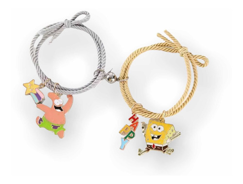 Pulsera Importada Mejores Amigos Bob Esponja Y Patricio 