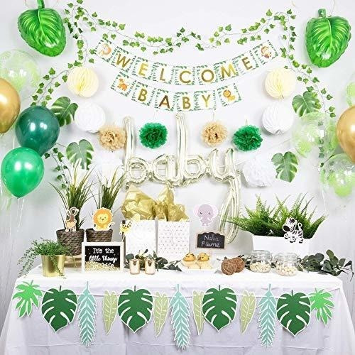 Naha Flume Safari Baby Shower Decoraciones Para Niño | 60pc