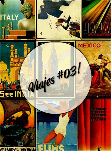 Viajes #03 - Lámina Autoadhesivas - 30 X 42 - Vintage Retro