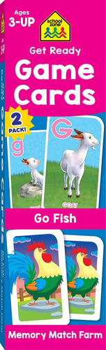 School Zone Get Ready Game Cards Go Fish & Memory Match