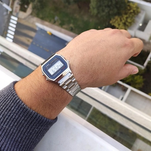 Reloj Casio A158wa-1 A158wa-1 Digital Con La Correa Platead