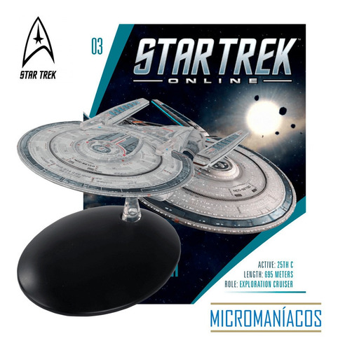 Imagem 1 de 6 de Uss Andromeda Ncc-92100 Star Trek - Eaglemoss - Frete Grátis