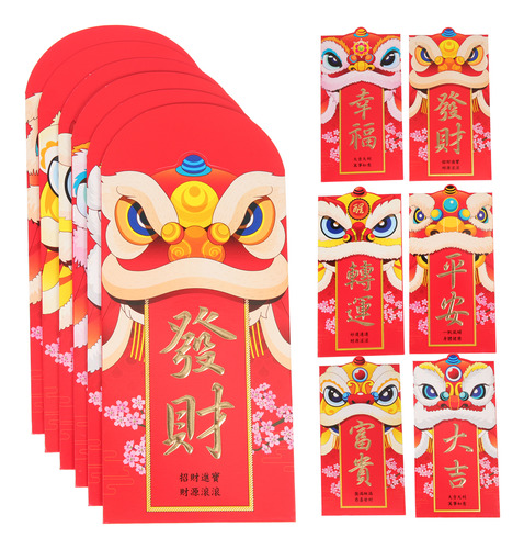 Sobres Rojos De Año Nuevo Lai Si Feng, 18 Unidades