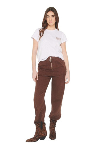 Pantalon Mom Con Cierre Ossira