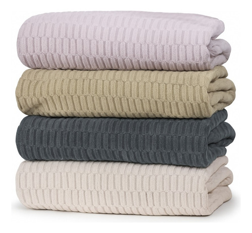 Frazada Microfibra Hotelera King Size 240 X 270 Cm Orquidea / Lila Liso