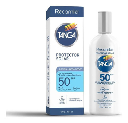 Protector Solar Tanga Spray Loción Ligera Mineral Spf 50