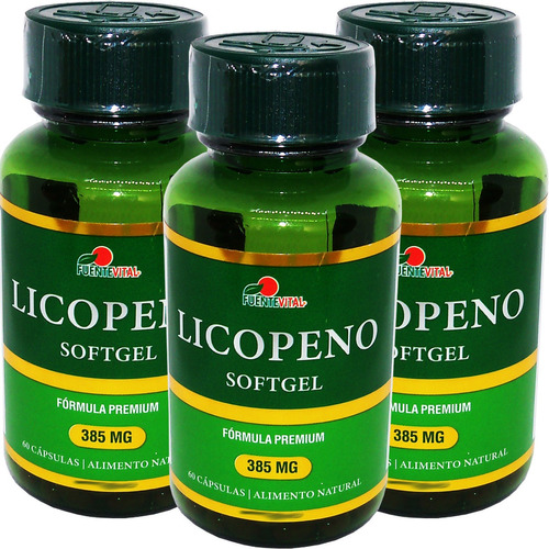  Licopeno 3 X 60 Softgel Antioxidante Antienvejecimiento