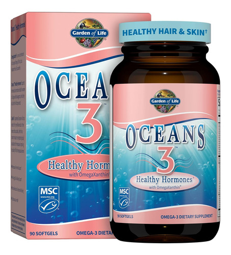 Oceans 3 Apoyo Hormonal Garden Of Life 90 Capsulas