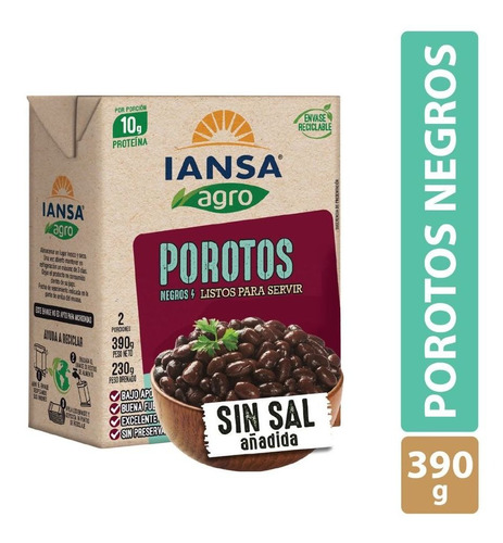 Porotos Negros Listos Iansa Agro 390 G