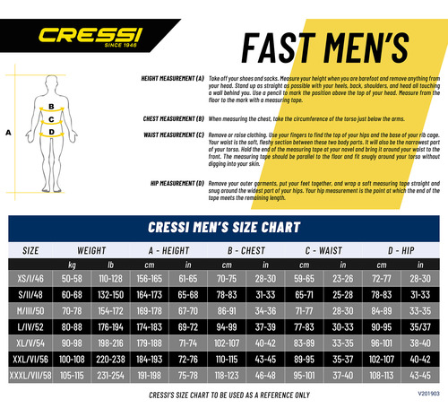 Traje Cressi Fast Neopreno 3mm De Hombre Para Buceo