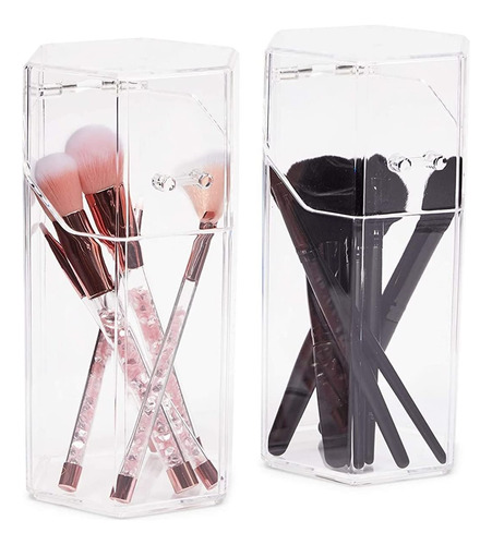 Glamlily Paquete De 2 Soportes Para Brochas De Maquillaje Ac