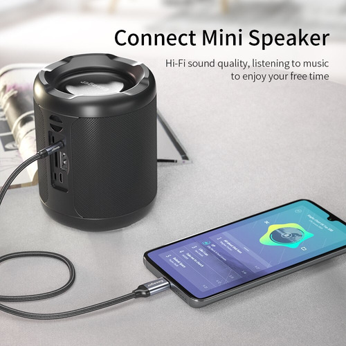 Cable Auxiliar De Audio 3.5 A Usb C 1 Metro De Largo