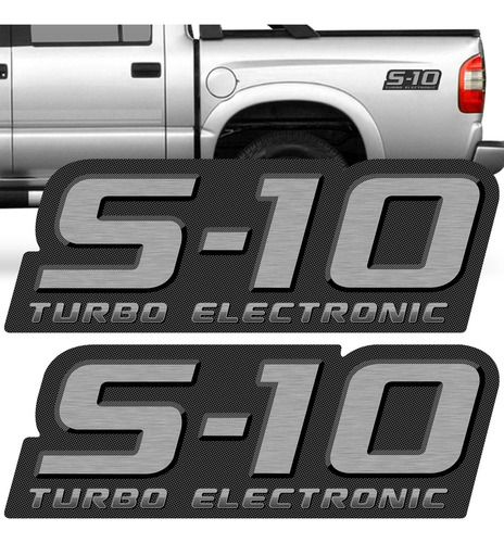 Par Adesivo Lateral S-10 S10 09/11 Turbo Electronic Emblema