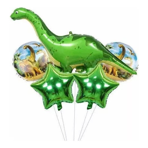 Set 5 Globos Metalizados Dinosaurios Grandes