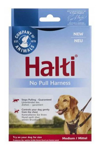 Imagem 1 de 5 de Peitoral Antipuxão Halti Preto M