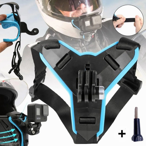 Soporte Casco Moto Para Camara De Accion Gopro Eken Varias