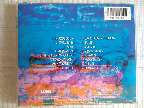 Miguel Bosé Cd Directo '90 V (Usado)