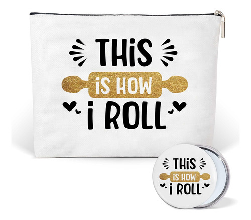 Bolsa De Maquillaje Con Espejo, Divertida Y Práctica