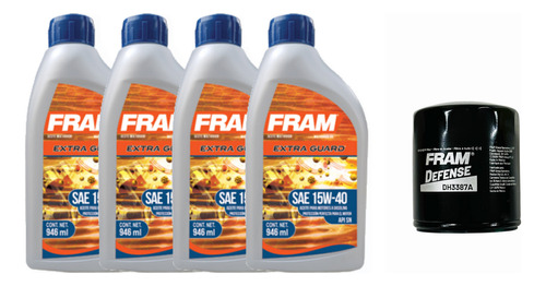 Kit Cambio Aceite Fram 15w40 Chevrolet Chevy Joy 1.6l 1994