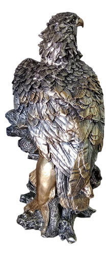 Águila Alcón Ave C/ Salmón 40 Cm Metálico