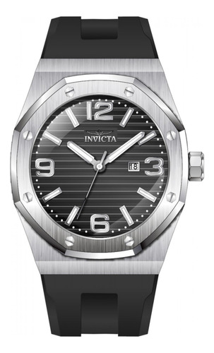Reloj de pulsera Invicta 45772, para hombre, con correa de silicona color acero