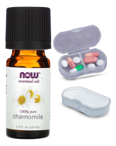  Now Foods Óleo De Camomila 10 Ml + Porta Cápsulas