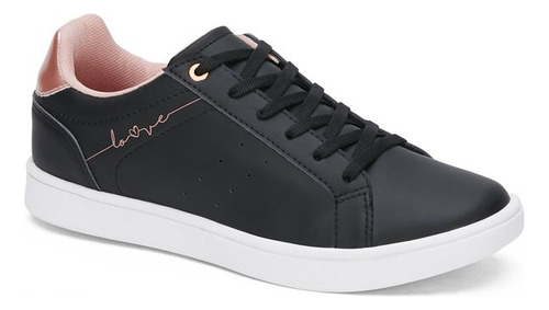 Sneaker Prepa 48935tpr Suela Confort Acojinada Negro