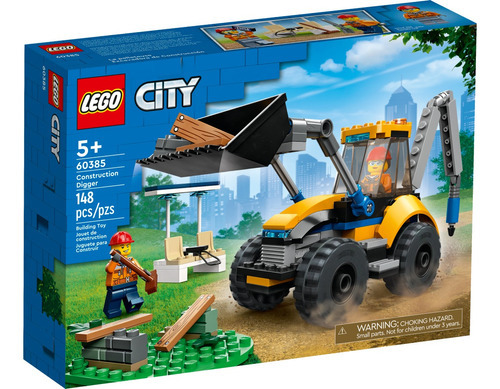 Lego® City - Excavadora De Obra (60385) Cantidad De Piezas 148