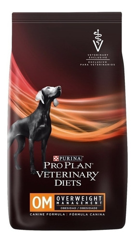 Alimento Pro Plan Veterinary Diets OM Overweight Management Canine para perro adulto todos los tamaños sabor mix en bolsa de 7.5kg