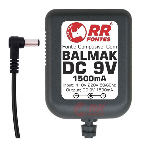 Fonte Dc 9v 1,5a Para Balança Balmak Elc Antiga