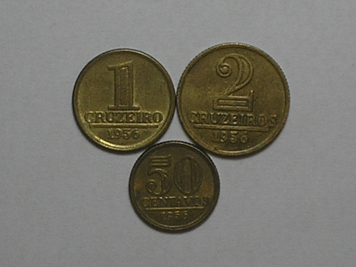 Moedas Série 1956 Módulo Menor / Mbc/s - Bz/al