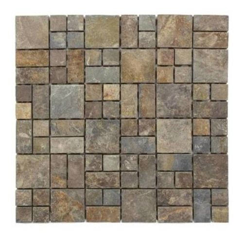 Malla Mosaico Piedra Oxido 30x30 Cm