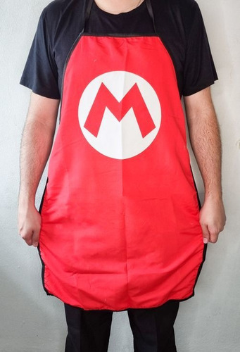 Avental Cozinha Divertido Estampa Geek Presente Churrasco Cor Colorido Desenho do tecido Mario