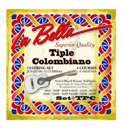 Set De Cuerdas Para Triple Colombiano Tpc La Bella