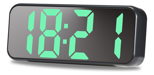 Espejo De Escritorio Digital Led Snooze Con Fecha De 12 A 24