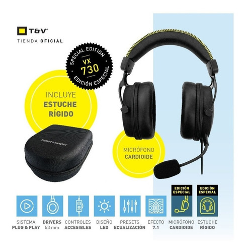 Imagen 2 de 7 de Auriculares Gamer Micrófono Desmontable Luz Led Usb Xbox Ps5