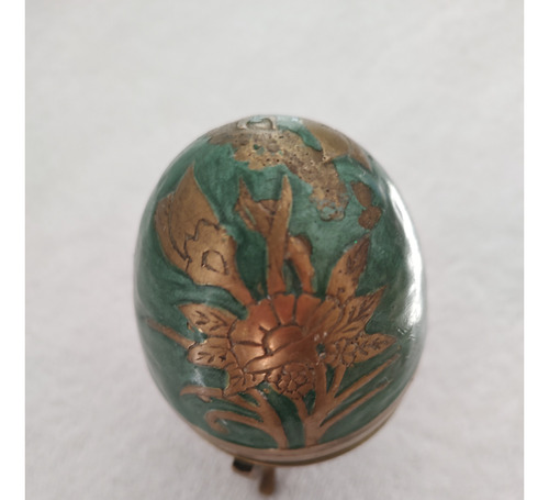 Antiguo Huevo De Bronce Tipo Fabergé