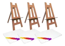 Comprar Kit Pintura 3 Telas Para Pintura E 3 Cavaletes Para Telas
