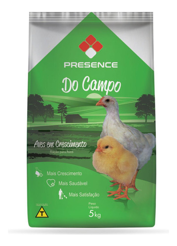 Ração Comida Presence Para Aves Em Crescimento Pintinho 5kg