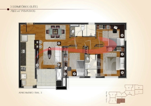 Imagem 2 de 19 de Poésie, Apartamento 3 Dormitorios, 2 Vagas De Garagem, Cabral, Curitiba, Paraná - Ap00675 - 33421862
